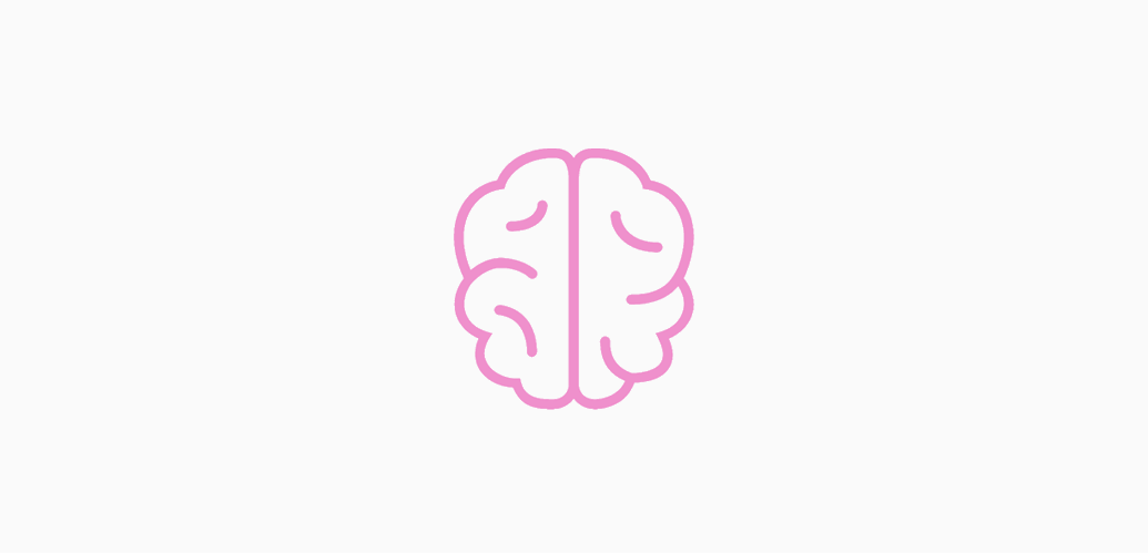 Illustration of a pink brain
